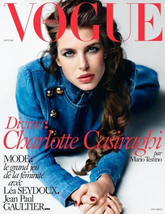 Charlotte Casiraghi on the cover of April Vogue